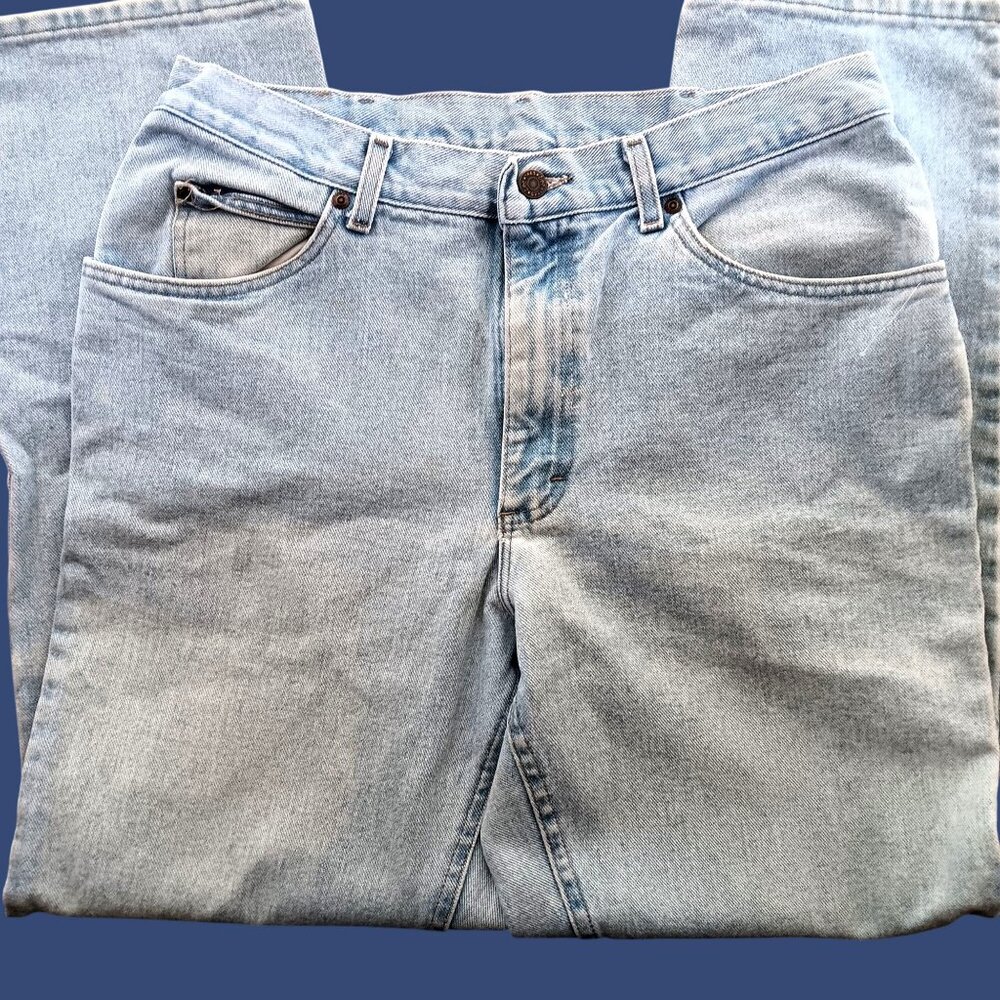 36x32 Vtg Dad Jeans Lee Mens Light Wash Relaxed Fit Denim 1990's Preppy